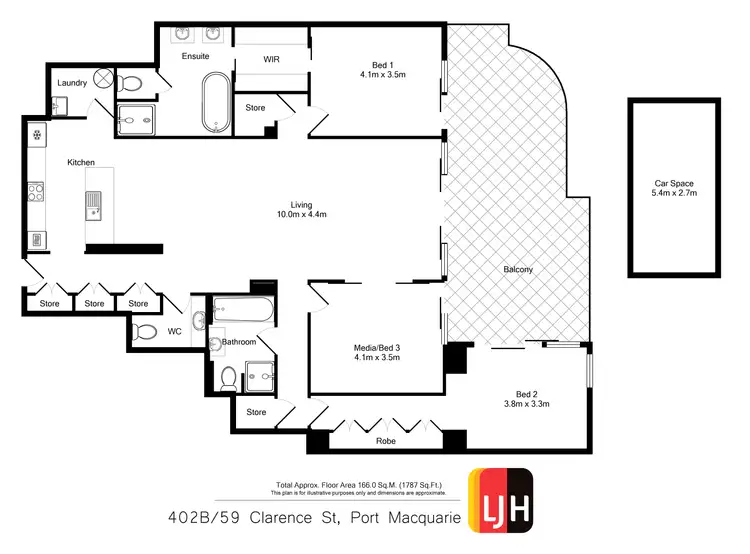 Floorplan of Homely apartment listing, 402B/59 Clarence Street, Port Macquarie NSW 2444