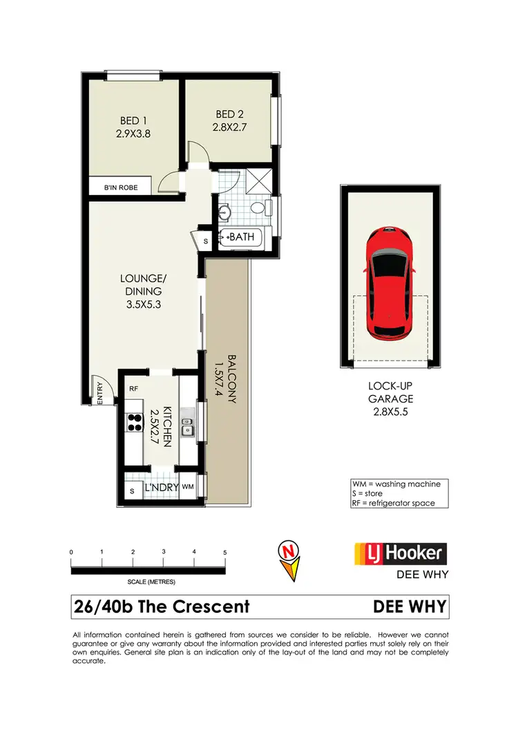 Floorplan of Homely unit listing, 26/40B The Crescent, Dee Why NSW 2099