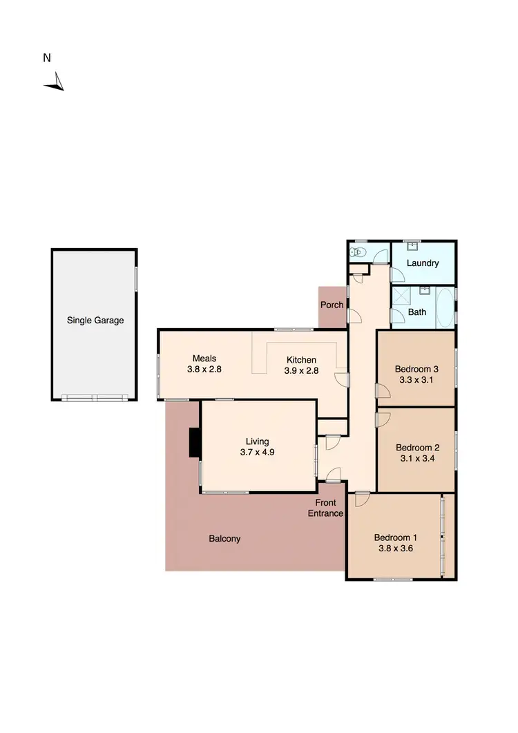 Floorplan of Homely house listing, 4 Edgecombe Street, Hamlyn Heights VIC 3215