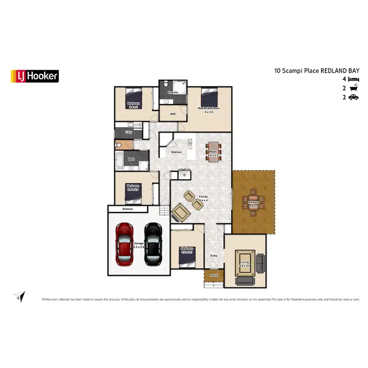 Floorplan of Homely house listing, 10 Scampi Place, Redland Bay QLD 4165