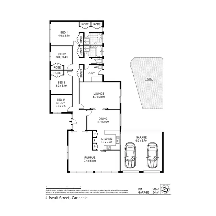 Floorplan of Homely house listing, 4 Iseult Court, Carindale QLD 4152