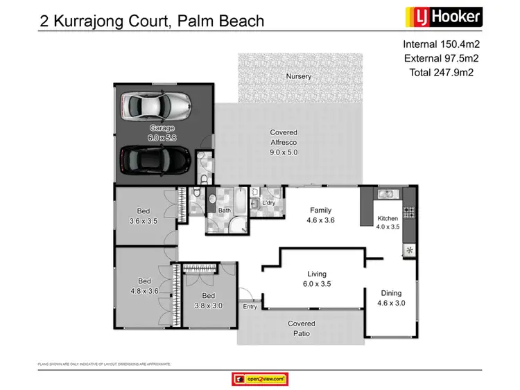 Floorplan of Homely house listing, 2 Kurrajong ct, Palm Beach QLD 4221