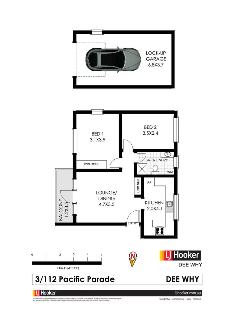 Floorplan of Homely unit listing, 3/112 Pacific Parade, Dee Why NSW 2099