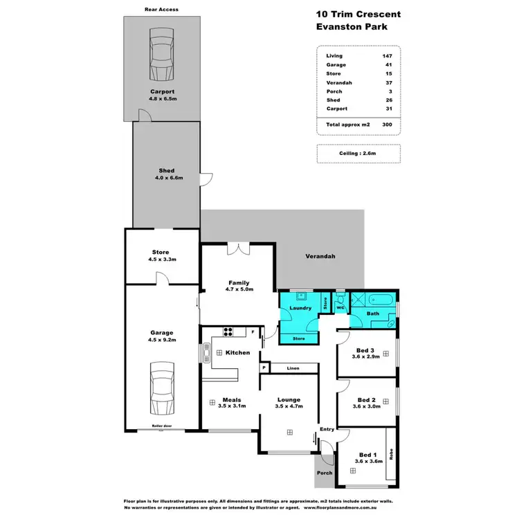 Floorplan of Homely house listing, 10 Trim Crescent, Evanston Park SA 5116