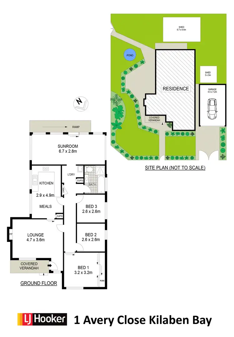 Floorplan of Homely house listing, 1 Avery Close, Kilaben Bay NSW 2283