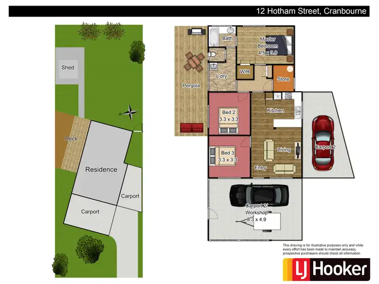 Floorplan of Homely house listing, 12 Hotham Street, Cranbourne VIC 3977