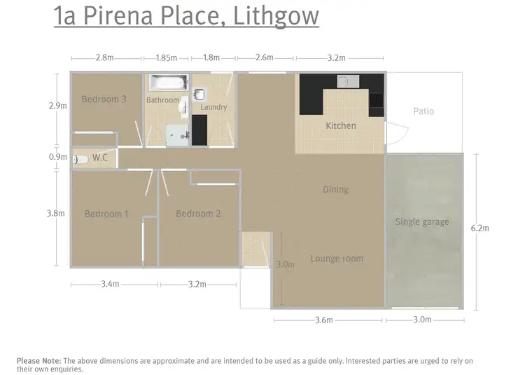 Floorplan of Homely house listing, 1 & 1A Pirena Place, Lithgow NSW 2790