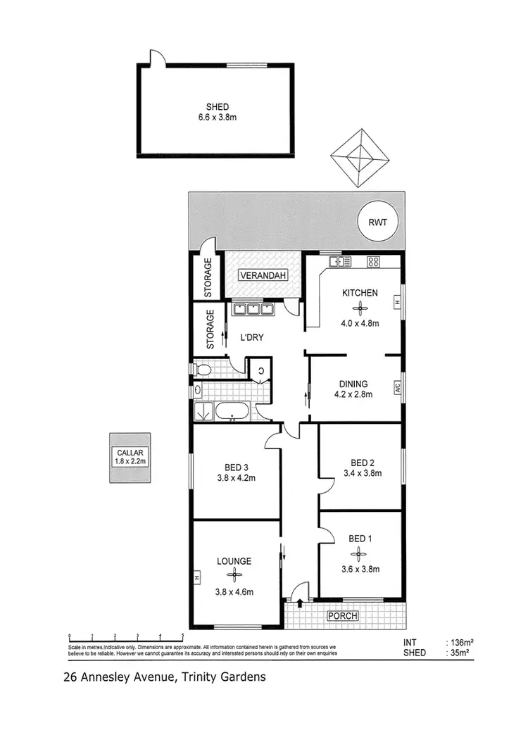 Floorplan of Homely house listing, 26 Annesley Ave, Trinity Gardens SA 5068