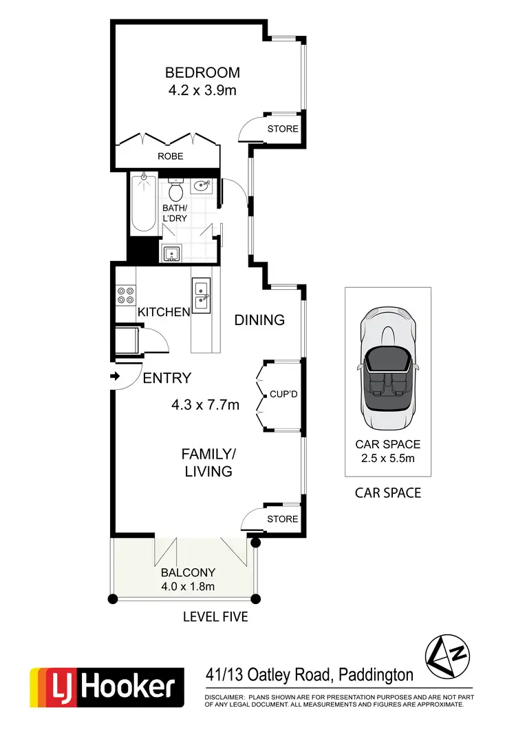 Floorplan of Homely apartment listing, 41/13 Oatley Road, Paddington NSW 2021