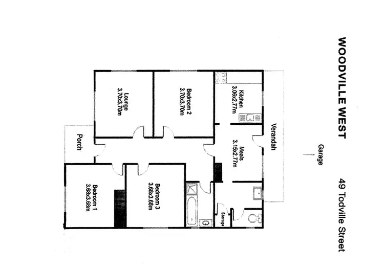 Floorplan of Homely house listing, 49 Todville Street, Woodville West SA 5011