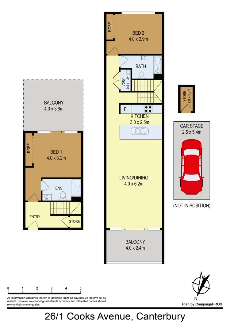 Floorplan of Homely unit listing, Unit 26/1 Cooks Avenue, Canterbury NSW 2193