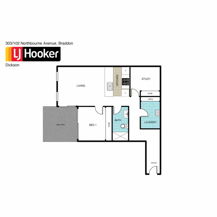Floorplan of Homely apartment listing, 303/102 Northbourne Avenue, Braddon ACT 2612