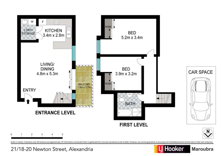 Floorplan of Homely apartment listing, 21/18-20 Newton Street, Alexandria NSW 2015
