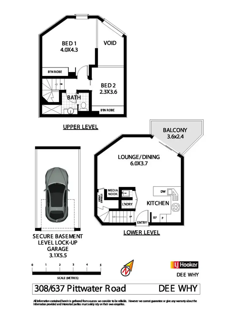 Floorplan of Homely unit listing, 308/637-641 Pittwater Road, Dee Why NSW 2099