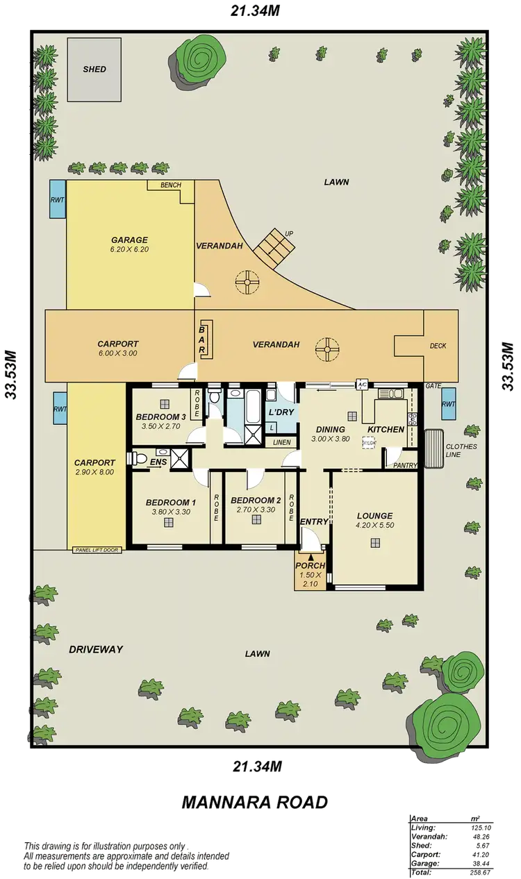 Floorplan of Homely house listing, 10 Mannara Road, Fairview Park SA 5126