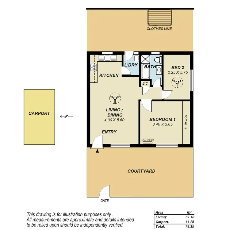 Floorplan of Homely flat listing, 1/10 Robert Avenue, Broadview SA 5083