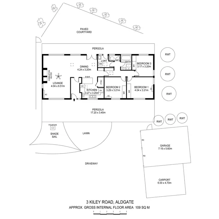Floorplan of Homely house listing, 3 Kiley Road, Aldgate SA 5154