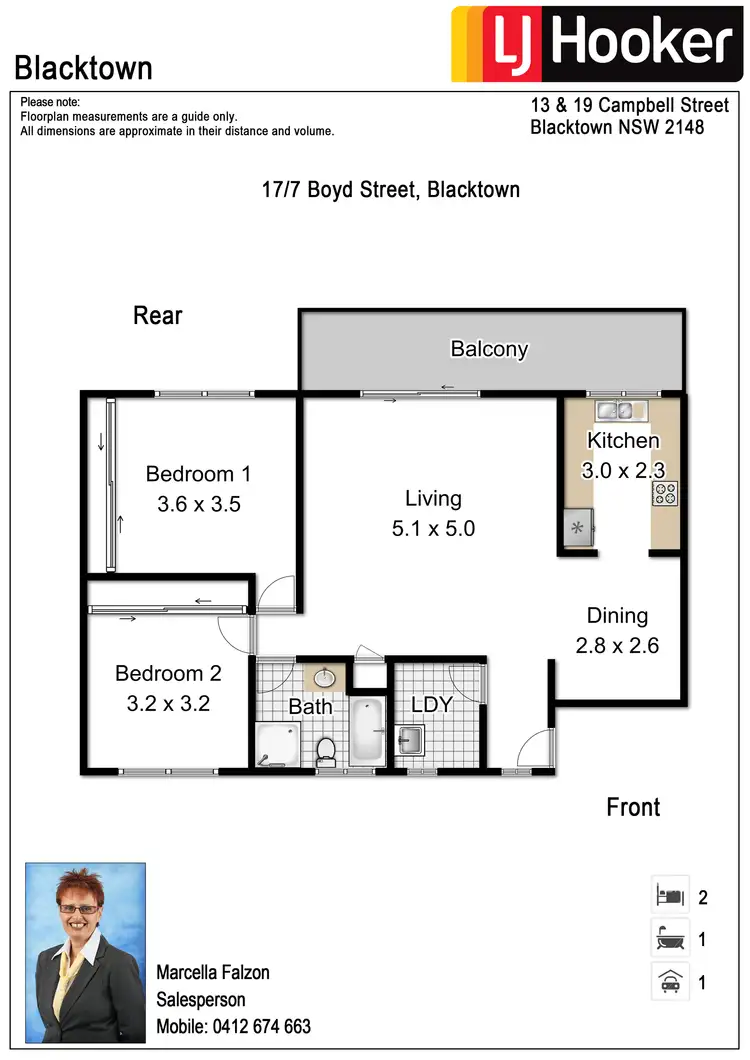 Floorplan of Homely unit listing, 17/7 Boyd Street, Blacktown NSW 2148