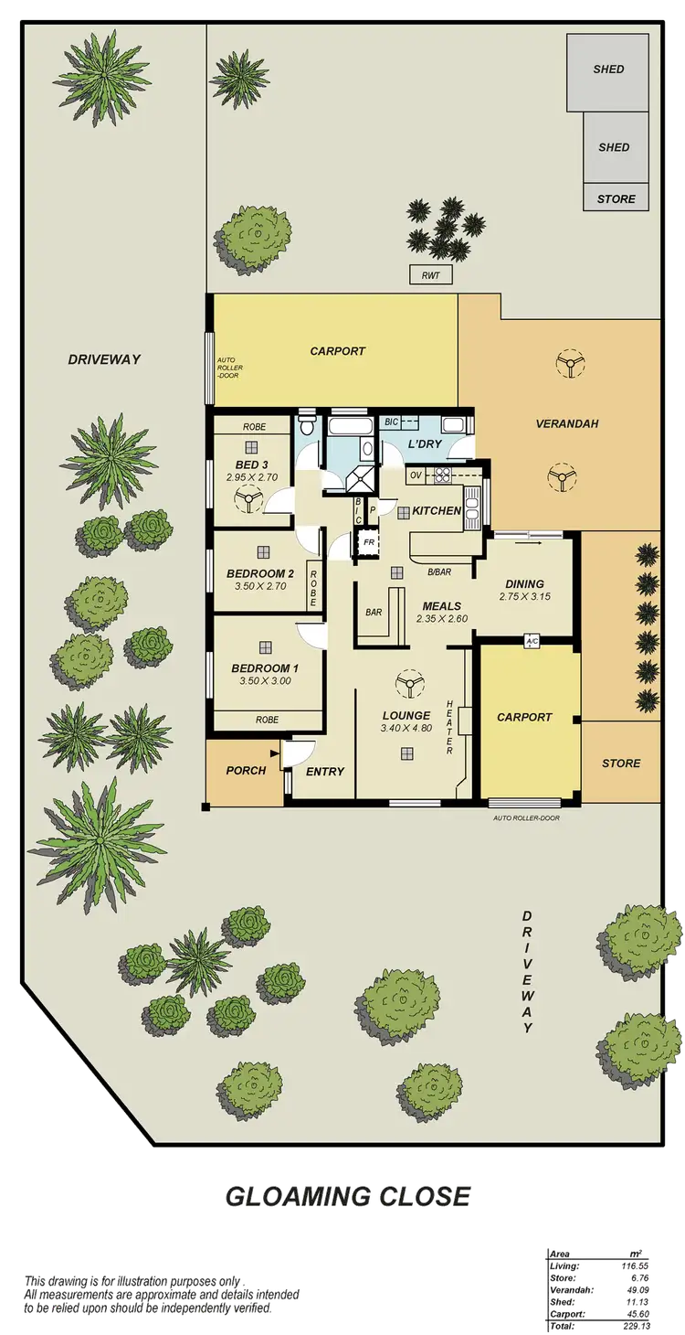 Floorplan of Homely house listing, 1 Gloaming Close, Hillbank SA 5112