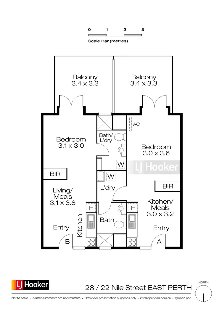 Floorplan of Homely apartment listing, 28/22 Nile Street, East Perth WA 6004