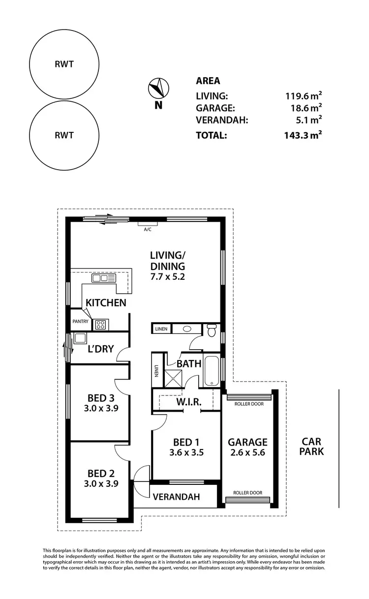 Floorplan of Homely house listing, 3B Mosel Road, Echunga SA 5153