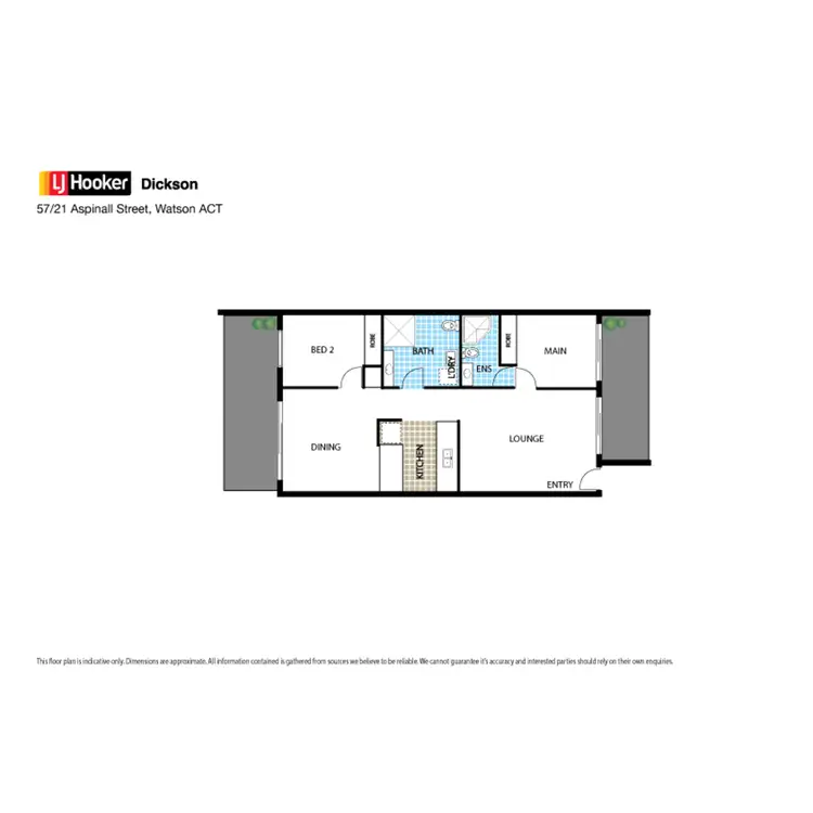 Floorplan of Homely apartment listing, 57/21 Aspinall Street, Watson ACT 2602
