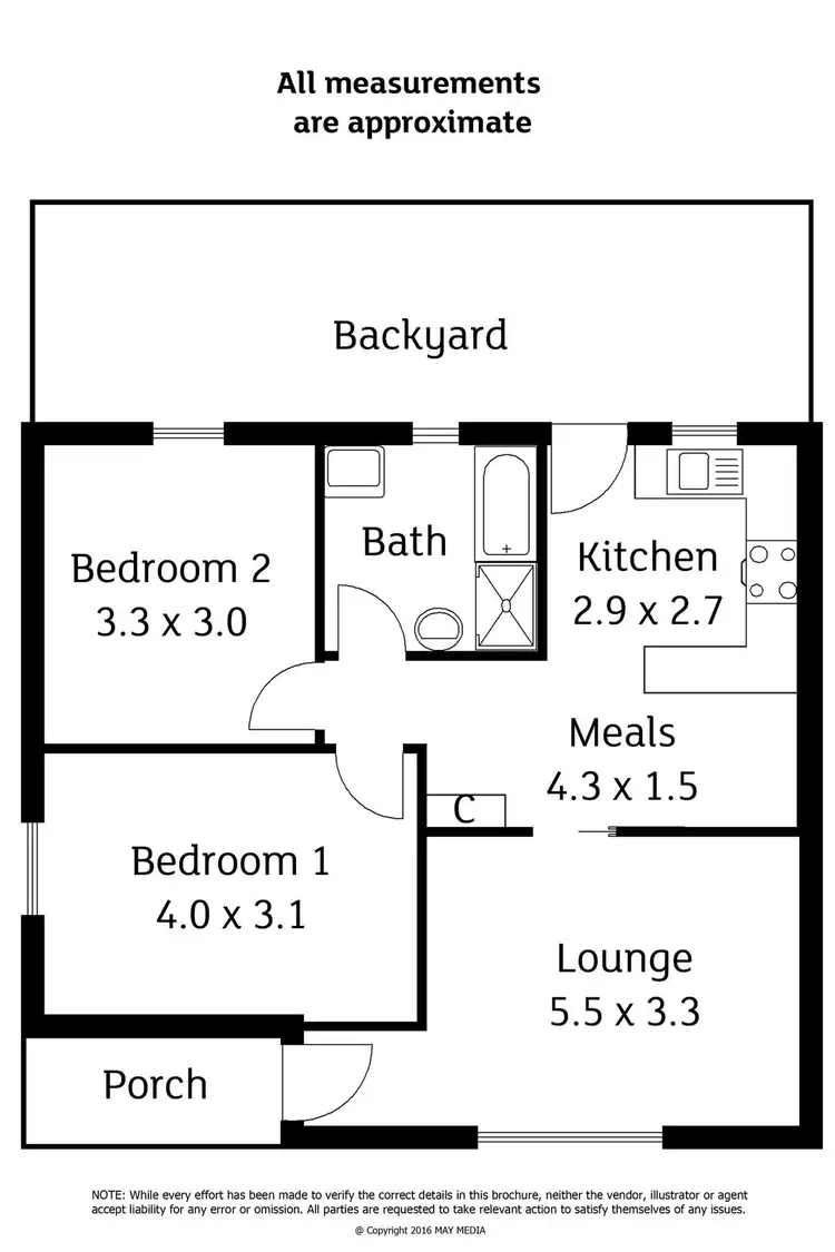 Floorplan of Homely unit listing, Unit 1/19 Hill Road, Wingfield SA 5013