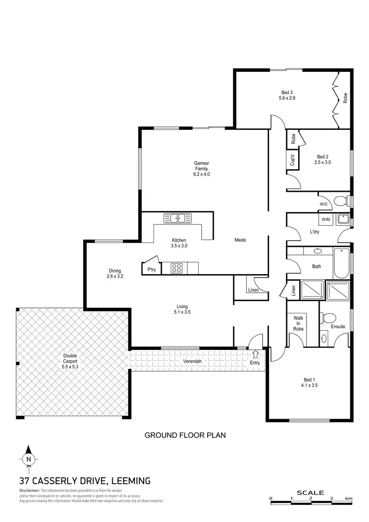 Floorplan of Homely house listing, 37 Casserly Drive, Leeming WA 6149