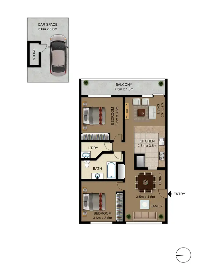Floorplan of Homely apartment listing, 21/22 Leichhardt Street, Griffith ACT 2603