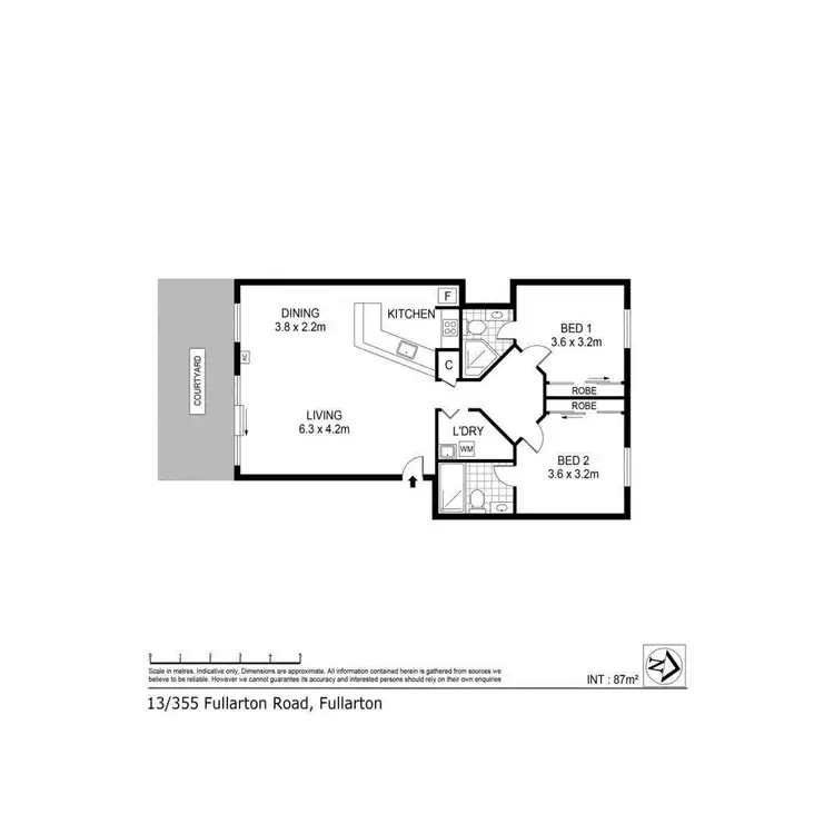 Floorplan of Homely unit listing, 13/355 Fullarton Road, Fullarton SA 5063