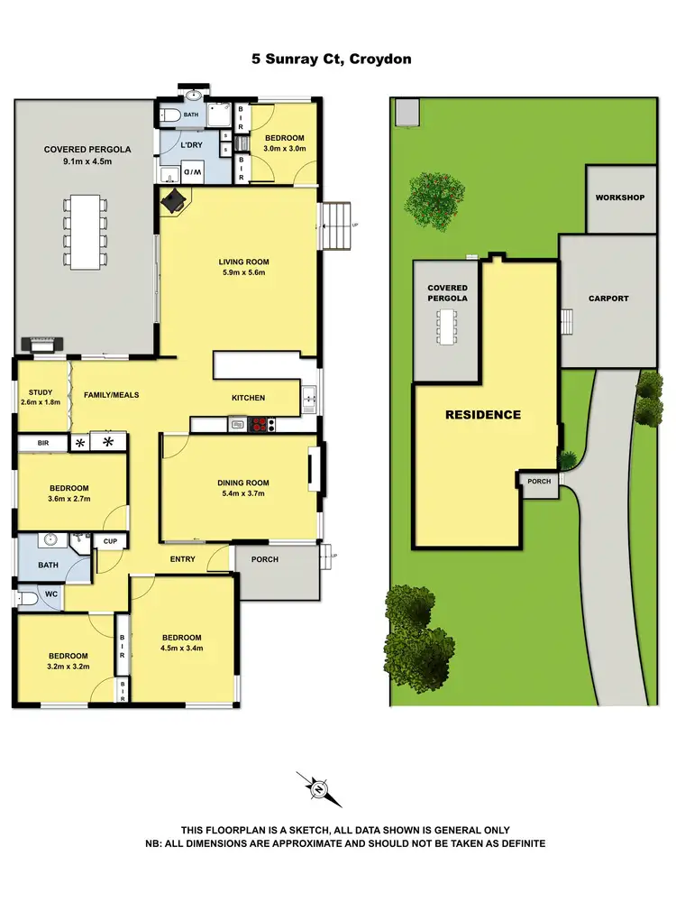 Floorplan of Homely house listing, 5 Sunray Court, Croydon VIC 3136