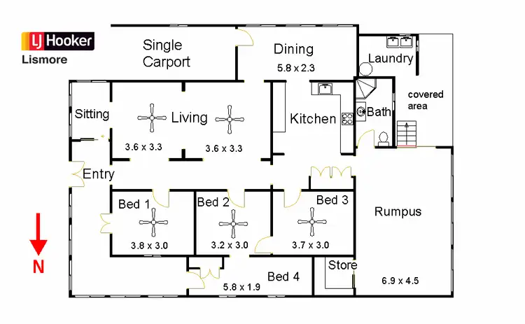 Floorplan of Homely house listing, 63 Cathcart Street, Girards Hill NSW 2480