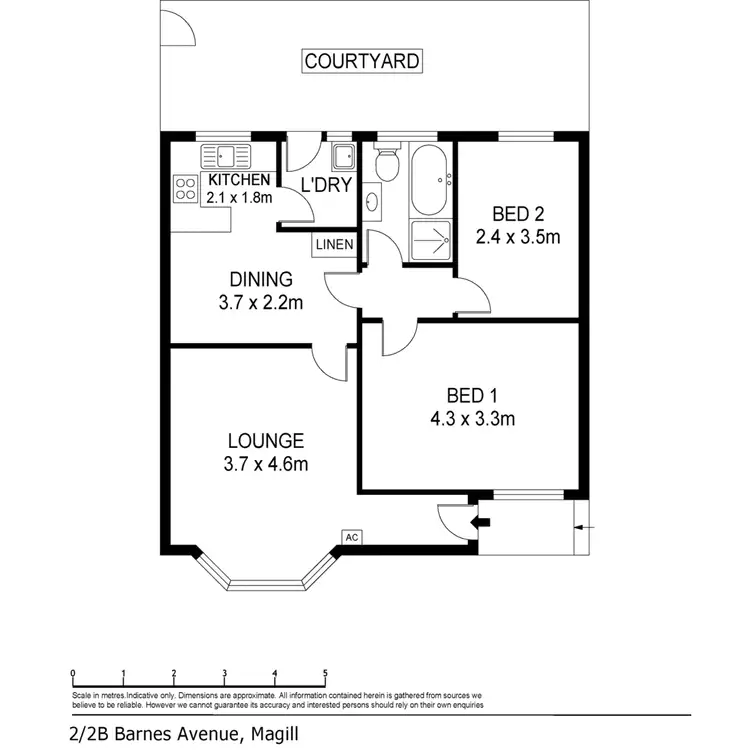 Floorplan of Homely unit listing, 2/2B Barnes Avenue, Magill SA 5072