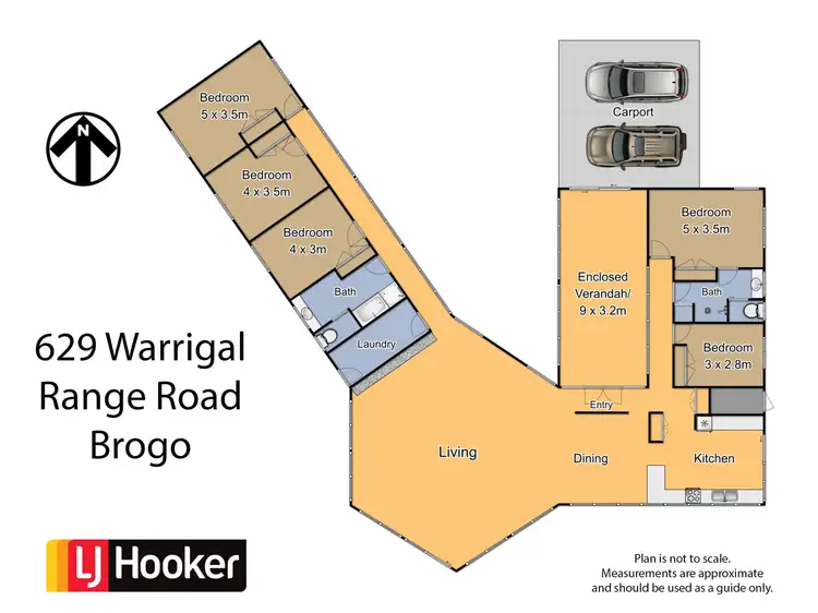Floorplan of Homely rural property listing, 629 Warrigal Range Road, Brogo NSW 2550