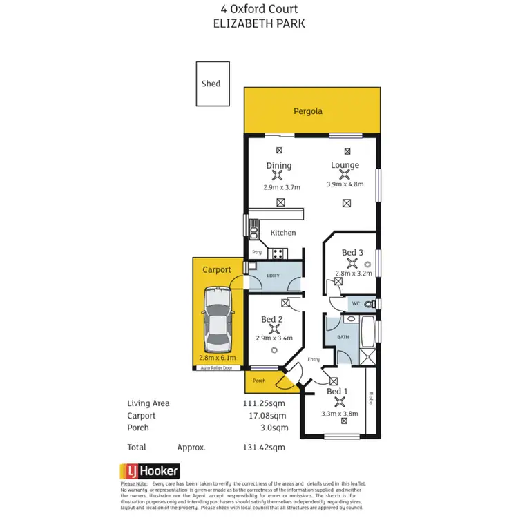 Floorplan of Homely house listing, 4 Oxford Court, Elizabeth Park SA 5113