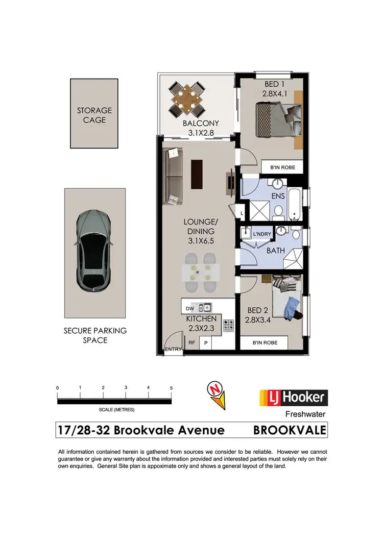 Floorplan of Homely unit listing, 17/28-32 Brookvale Avenue, Brookvale NSW 2100