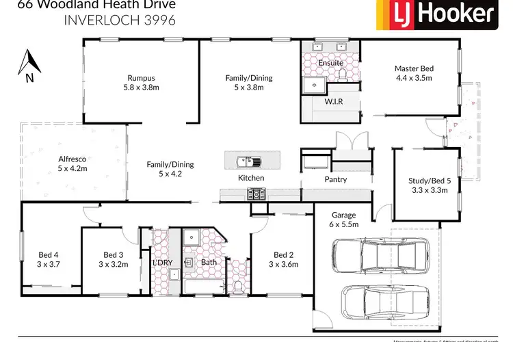 Floorplan of Homely house listing, 66 Woodland Heath Drive, Inverloch VIC 3996