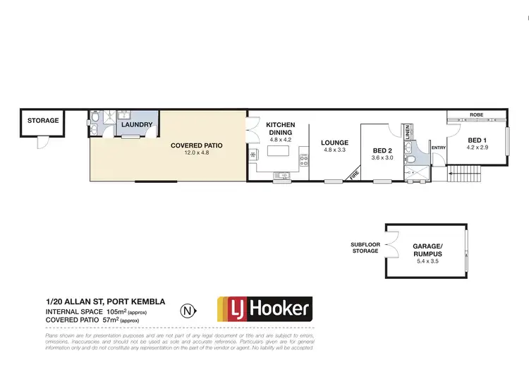 Floorplan of Homely townhouse listing, 1/20 Allan Street, Port Kembla NSW 2505