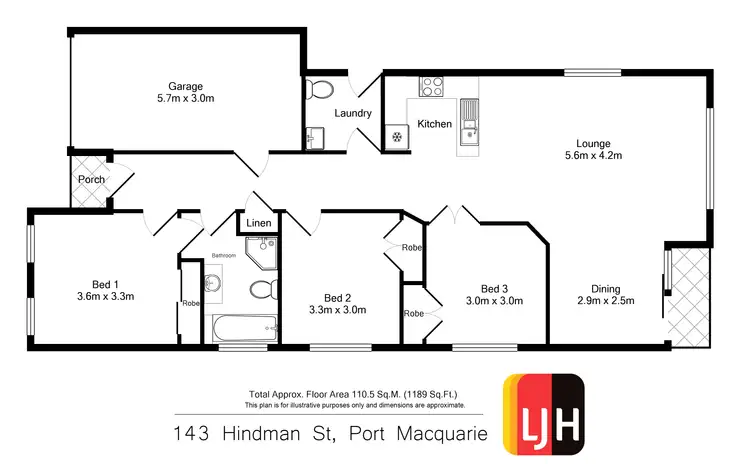 Floorplan of Homely house listing, 143 Hindman Street, Port Macquarie NSW 2444
