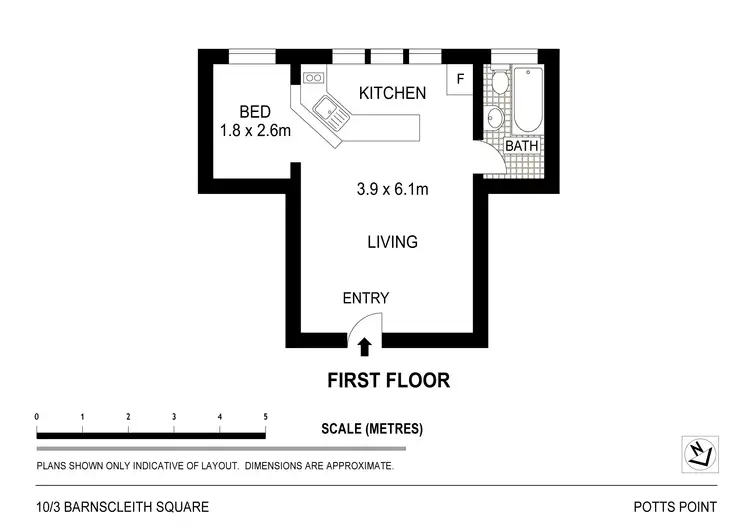 Floorplan of Homely apartment listing, 10/3 Barncleuth Square, Potts Point NSW 2011