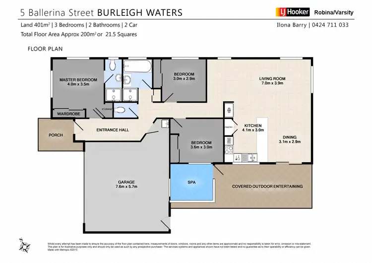 Floorplan of Homely house listing, 5 Ballerina Street, Burleigh Waters QLD 4220