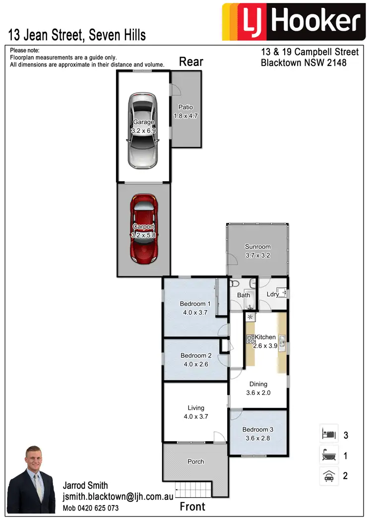 Floorplan of Homely house listing, 13 Jean Street, Seven Hills NSW 2147