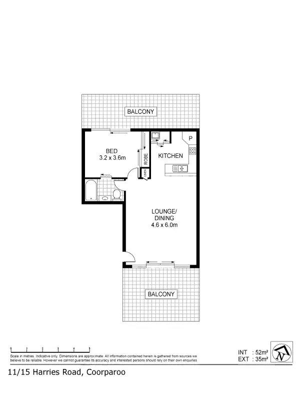 Floorplan of Homely unit listing, 11/55 Harries Road, Coorparoo QLD 4151