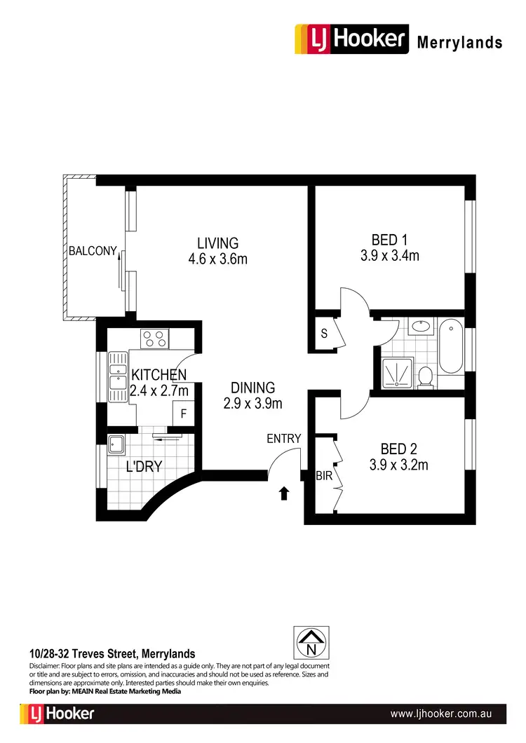 Floorplan of Homely unit listing, Unit 10/28-32 Treves Street, Merrylands NSW 2160