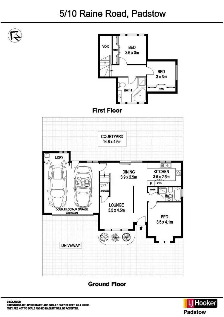Floorplan of Homely townhouse listing, 5/10 Raine Road, Padstow NSW 2211