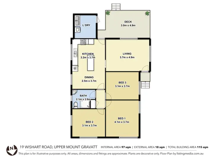 Floorplan of Homely house listing, 19 Wishart Road, Upper Mount Gravatt QLD 4122