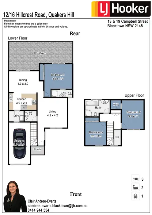 Floorplan of Homely townhouse listing, 12/16 Hillcrest Road, Quakers Hill NSW 2763