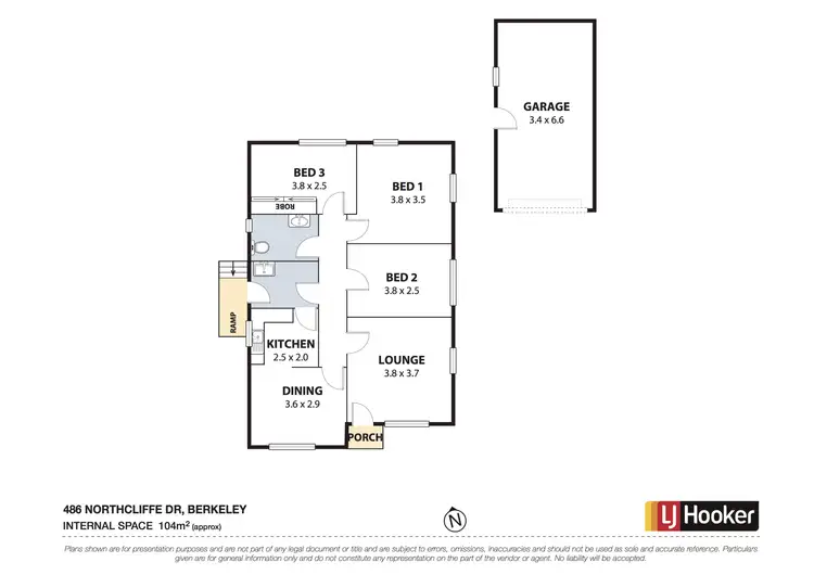 Floorplan of Homely house listing, 486 Northcliffe Drive, Berkeley NSW 2506