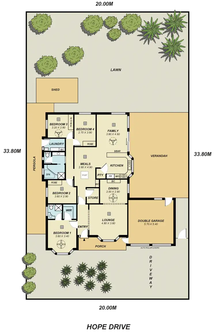 Floorplan of Homely house listing, 34 Hope Drive, Paralowie SA 5108