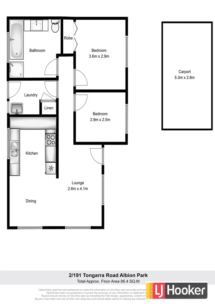 Floorplan of Homely villa listing, 2/191 Tongarra Road, Albion Park NSW 2527
